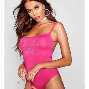 Bodysuit “that’s hot” pink